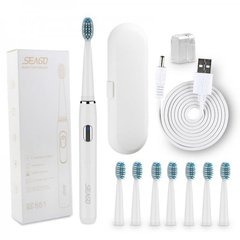 Звукова зубна щітка електрична Seago SG551 4 Режиму + 8 Насадок + Кейс для зберігання