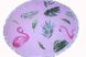 Пляжний круглі рушники килимок з бахромою Colorful Home 150 см мікрофібра Фламінго листя Рожевий (1005743)