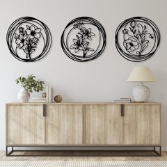 Дерев'яна картина Moku "Florium" 90x90 см