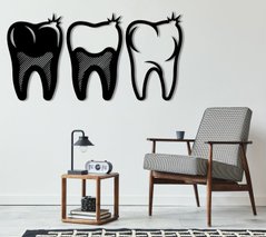 Дерев'яна картина Moku "Teeth" 90x58 см