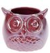 Ваза ceramic Сова 10см, перловий бордовий Bona DP67955