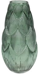 Ваза настільна декоративна Ancient Glass Артишок 8.8х17х35 см, зелене скло Bona DP41816