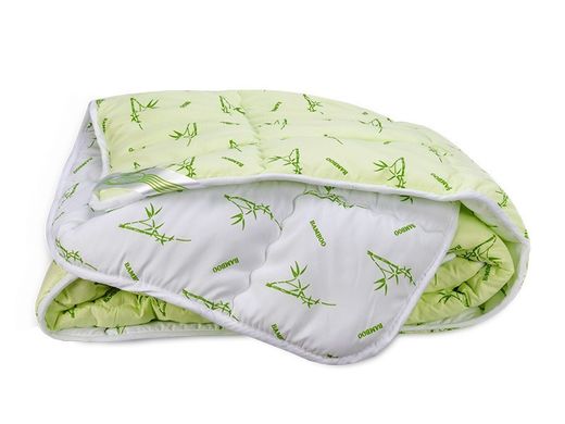 Ковдра Leleka-Textile Бамбук преміум Двоспальний 172х205 см Зелена з білим (1005498)