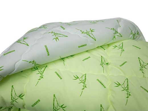Ковдра Leleka-Textile Бамбук преміум Євро 200х220 см Зелена з білою (1005499)