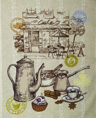 Кухонний вафельний рушник Luxyart "Кава" розмір 50*60 см (LS-744)