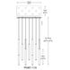 Підвісний світильник Zuma Line P0461-11A-B5SC Loya, 5 Вт, 4950 лм, 3000K