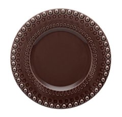 Набір Bordallo Pinheiro 4 десертні тарілки Fantasia діаметр 22 см Коричневі