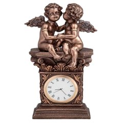 Настільний годинник Ангелочки 20 см Veronese AL84479 Коричневий
